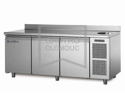 Mrazící stůl TA17/1BS s deskou, dřezem a zadním lemem (Varianta Mrazící stůl TA17/1BS s deskou, dřezem a zadním lemem)