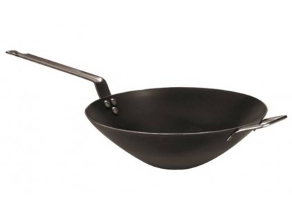 PÁNEV WOK - ČERNÁ OCEL, průměr 32 cm