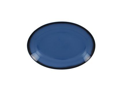 Talíř oválný 26 cm x 19 cm - modrá