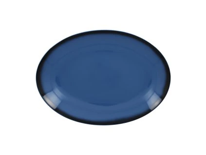 Talíř oválný 32 cm x 23 cm - modrá