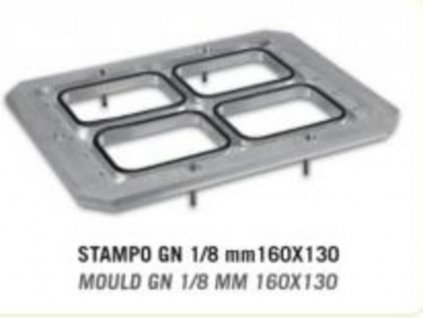 FORMA STAMPO GN 1/8 160/130 mm, ČTYŘI OTVORY - VG 600/800 LCD