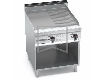 Grilovací kombi plotna Bertos E9FM8M-2 (hladká/rýhovaná) (Varianta Grilovací kombi plotna Bertos E9FM8M-2 (hladká/rýhovaná))