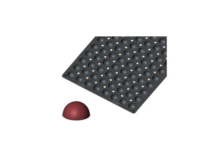 Silikonová forma - polokoule 3,5 cm