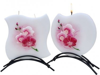 Belle Candles Orchidej - plochá svíčka