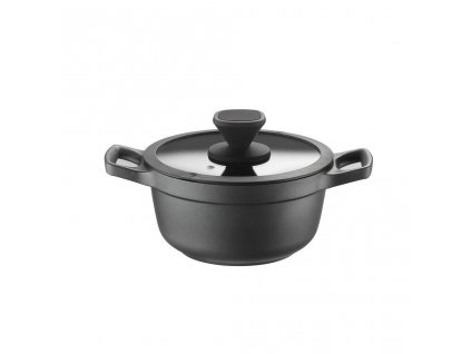 pro aluminum deep casserole with internal non stick coating with lid