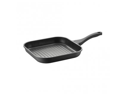 pro 28x28 cm aluminum ribbed grill pan with internal non stick coating