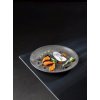 STUDIO PRINTS RAKU BLACK COUPE SALAD SALMON SIDE