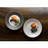 BAMBOO DEEP PLATES WHITE DUSK BLACK SALMON BREAKFAST BRUNCH STARTER FISH EXT