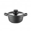 pro aluminum deep casserole with internal non stick coating with lid
