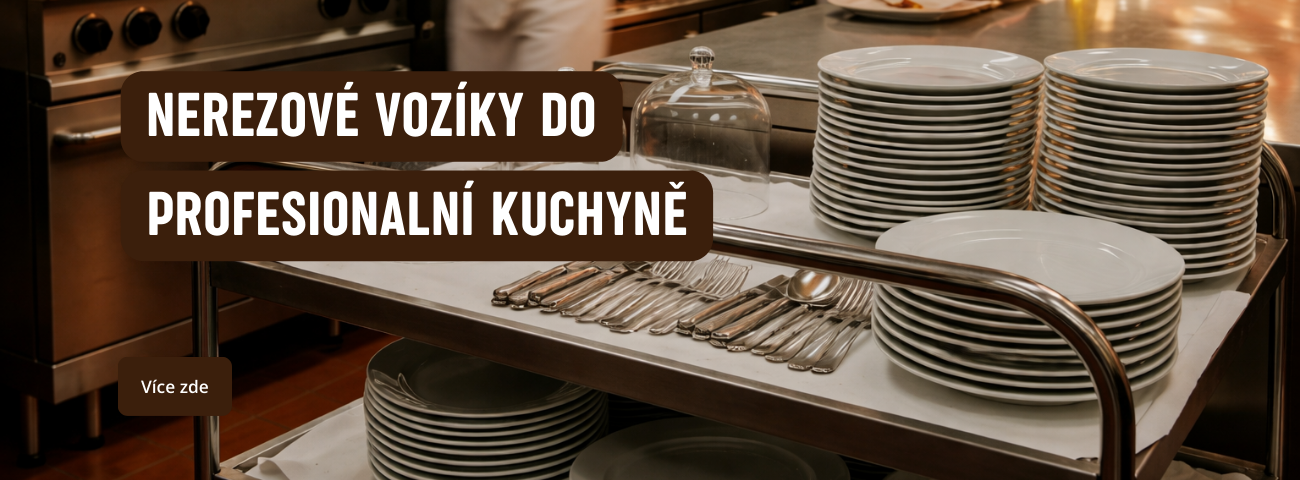 Nerezové vozíky do gastronomie