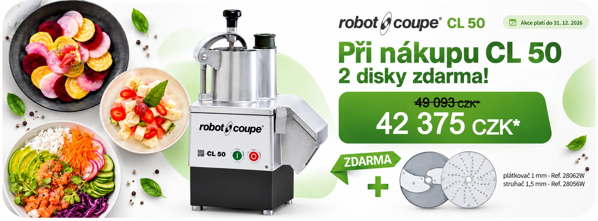 Robot Coupe Při nákupu CL 50 2 disky zdarma!