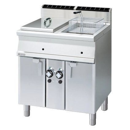 Fritéza plynová dvojitá 0,75 kW/l, 18+18 l s podestavbou | RM - F2/18-78G