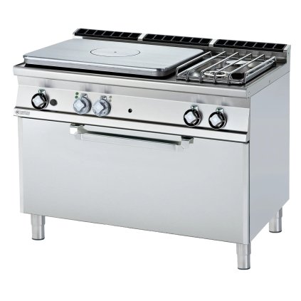 Sporák tálový plynový se statickou plynovou troubou 3x GN 1/1 - 3x hořák  | RM - TPF2-712GP