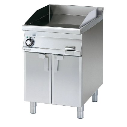 Grilovací deska 59x52 elektrická chromovaná hladká s podestavbou 400 V | RM - FTL-76ETS