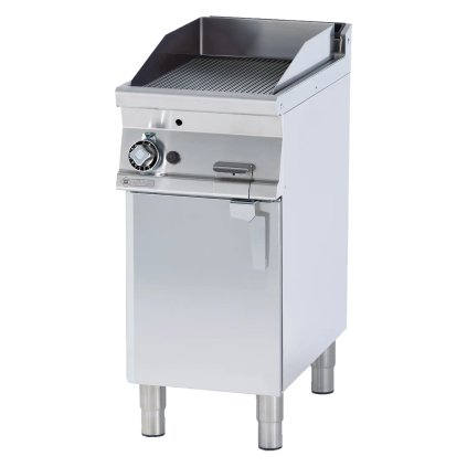 Grilovací deska 36x51 plynová chromovaná rýhovaná s podestavbou | RM - FTR-74GS