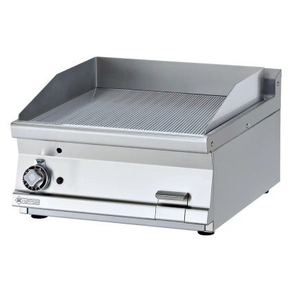 Grilovací deska 56x51 plynová chromovaná rýhovaná bez podestavby | RM - FTRT-76GS