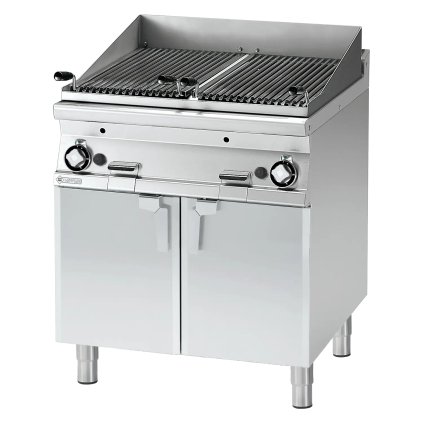 Lávový gril plynový dvojitý 2x 38x52 s podestavbou | RM - CW-78G