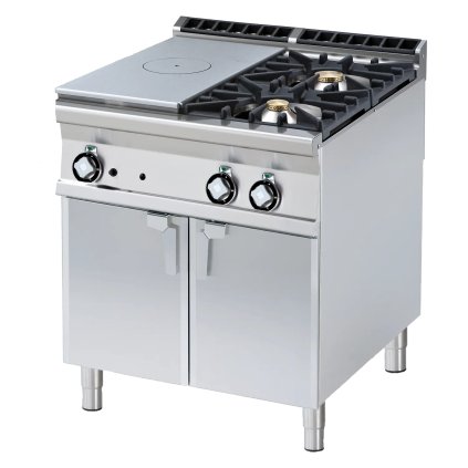 Sporák tálový plynový 3x hořák s podestavbou | RM - TP2-98G