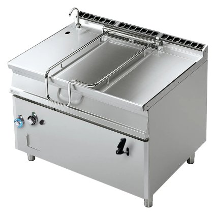 Pánev sklopná manuální plynová 120 l nerezové dno | RM - BR120-912G/N