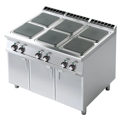 Sporák elektrický 6x plotýnka s podestavbou 400 V | RM - PCQ-912ET