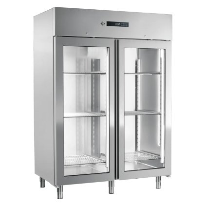 Skříň mrazicí 1400 l prosklená GN 2/1, nerez | RM - ENF 1400 G