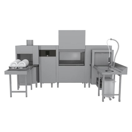 Myčka tunelová 270, studená voda, výstup vlevo, rohový předmytí, rohový sušící modul | RM - XT 270 L XTRS CTPWR