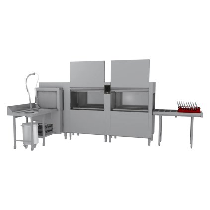 Myčka tunelová 270, studená voda, výstup vpravo, rohový předmycí modul | RM - XT 270 R CTPWR