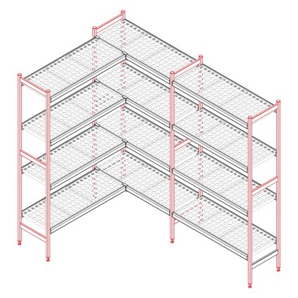 Stojina středová 1700x475 mm | RM - Stojina 1700 mm