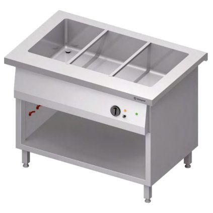 Vodní lázeň jednokomorová 3x GN 1/1, 2,4 kW, 1132x750x880 mm | STALGAST, ST213111