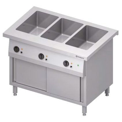 Vodní lázeň tříkomorová3x GN 1/1, 2,4 kW, 1132x750x880 mm | STALGAST, ST222111