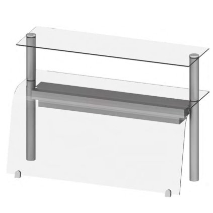 Nástavba dvojita s ohřevem, tvarované sklo, 990x455x700 mm | STALGAST, ST272101