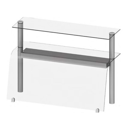 Nástavba dvojita neutrální, tvarované sklo, 790x455x700 mm | STALGAST, ST271081