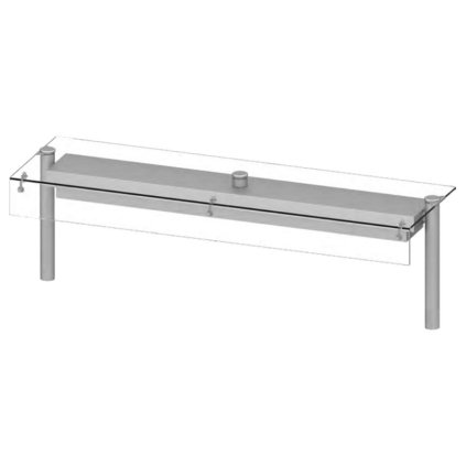 Nástavba s ohřevem, sklo, 1122x450x460 mm | STALGAST, ST276111