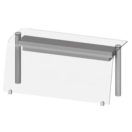 Nástavba s osvětlením, tvarované sklo, 990x455x450 mm | STALGAST, ST270101