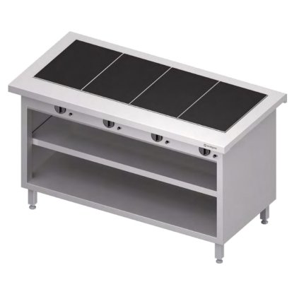 Centrální stůl se sklokeramickou varnou deskou 0,6 kW, 1465x750x880 mm | STALGAST, ST233151