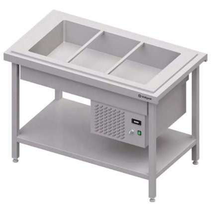 Chladící centrální stůl s vanou na saláty 3x GN 1/1, 1245x750x880 mm | STALGAST, ST105121