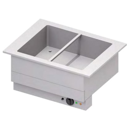 Vodní lázeň jednokomorová 2x GN 1/1, 1,6 kW, 830x620x390 mm | STALGAST, ST321081