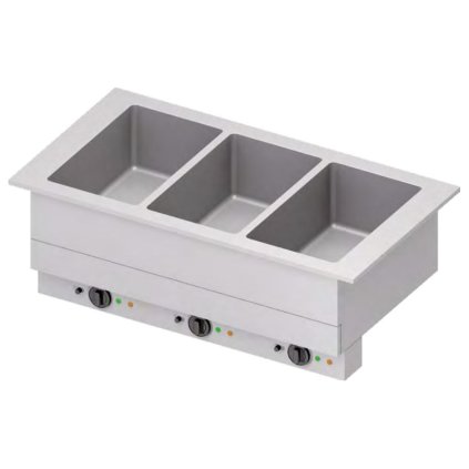 Vodní lázeň tříkomorová 3x GN 1/1, 2,4 kW, 1155x620x390 mm | STALGAST, ST325111