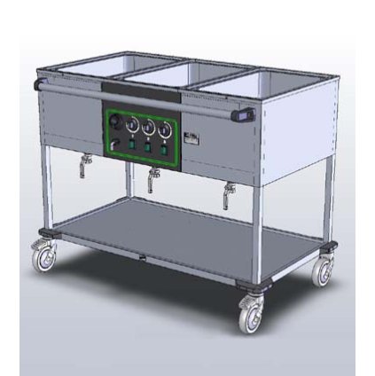 VOZÍK EKG 3/III L BOČNÍ OVLÁDÁNÍ | ABNER, 11106