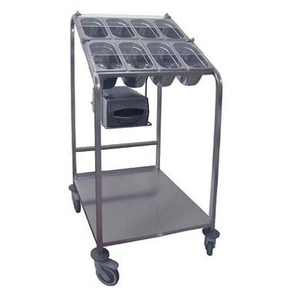 VOZÍK  MV-PP 2/53×37 DVĚ ŘADY GN 1/4-150, S 1/2 PLEXI CL | ABNER, 11673