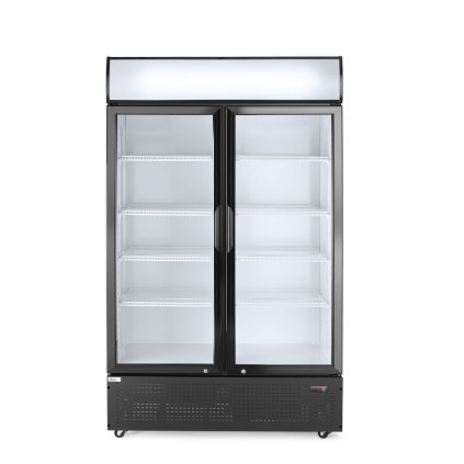 Barová chladnička s podsvíceným panelem, dvoudveřová, Arktic, 512L, Černá, 220-240V/510W, 1120x585x(H)1900mm