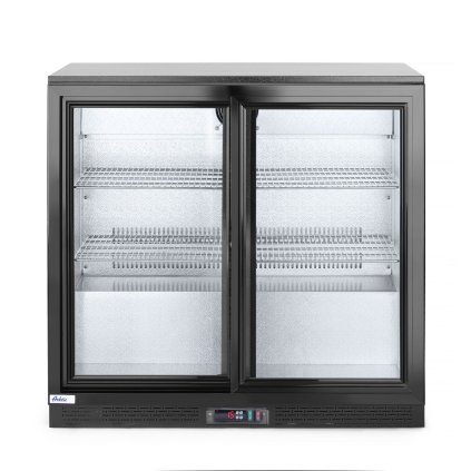 Zadní barová chladnička s dvojitými posuvnými dveřmi, Arktic, 158L, Černá, 220-240V/160W, 900x520x(H)865mm