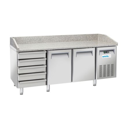 Pizza cooling counter, Arktic, 362L, Stříbrná, 220-240V/210W, 2025x800x(H)1040mm