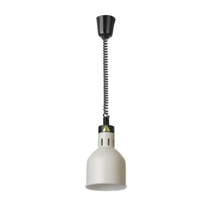 Výškově nastavitelná ohřívací lampa válcová, HENDI, Bílá, 230V/250W, ⌀175x(H)250mm