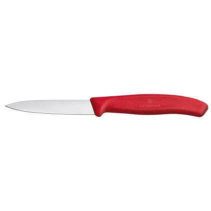 Nůž na zeleninu hladký, Victorinox, Červená, (L)190mm