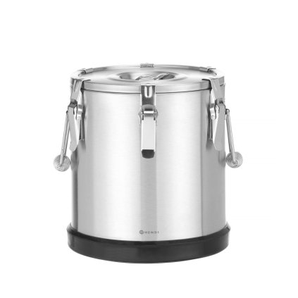 Termoska z nerezové oceli pro přepravu potravin, HENDI, Kitchen Line, 15L, Stříbrná, ⌀300x(H)340mm