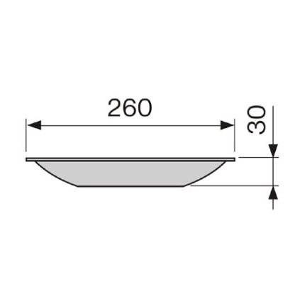 TALÍŘ JEDNODÍLNÝ 260 MĚLKÝ PORCELÁN | ABNER, 25523