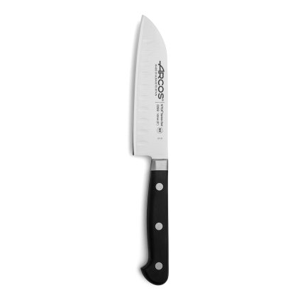 Nůž Santoku s ostřím Granton, řada ÓPERA, Arcos, Černá, (L)262mm