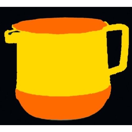 KONVIČKA NA KÁVU S VÍČKEM PLAST ŽLUTO/ORANŽOVÁ | ABNER, 28309ZO