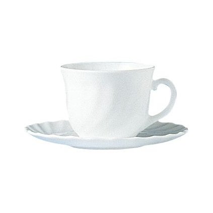 Šálek Trianon, Arcoroc, 220 ml, 0,22L, Bílá, ⌀87x(H)67mm